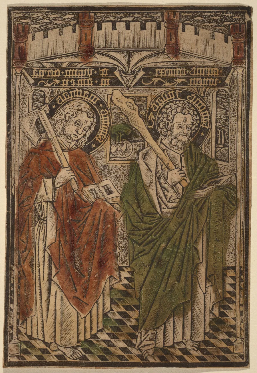 Saint Matthias and Saint Jude with Articles from the Credo by Master d