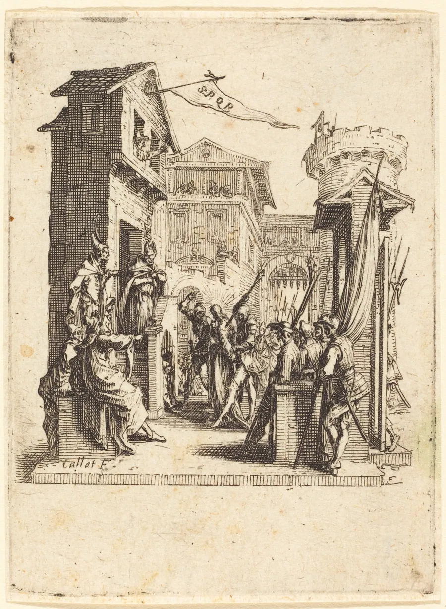 Christ before Caiaphas by Jacques Callot