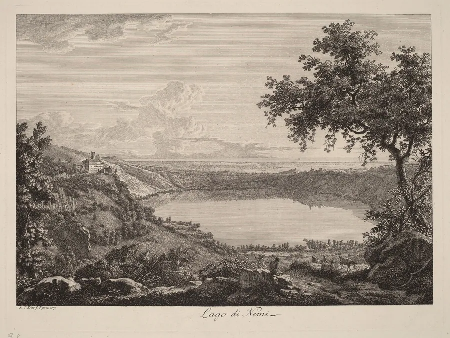 Lago di Nemi (Lake Nemi) by Albert Christoph Dies