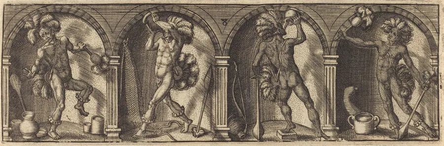 Les divers pourtraicts et figures VIII by Master AD