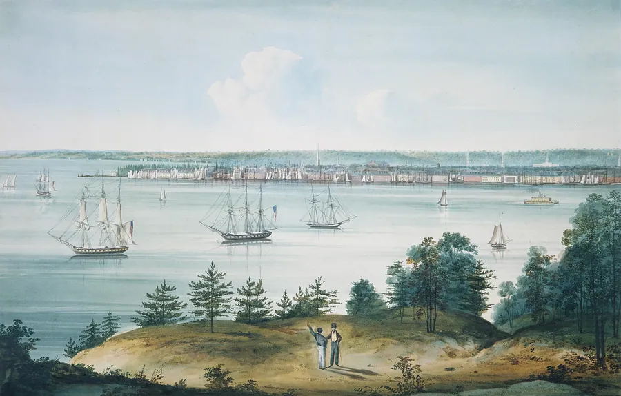The Bay of New York Taken from Brooklyn Heights by William Guy Wall