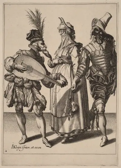 A Couple Addressed by a Lute Player