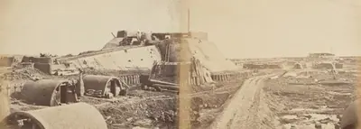 Interior of the Second North Fort After Its Surrender on August 21, 1860, Wherein 2000 Prisoners Were Taken