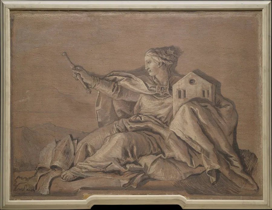Allegorical Figure Representing Europe by Giovanni Domenico Tiepolo