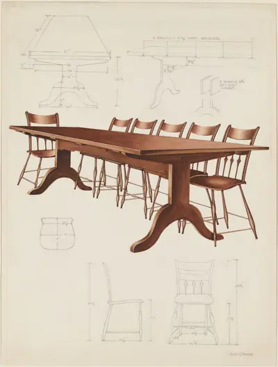 Shaker Dining Table and Chairs