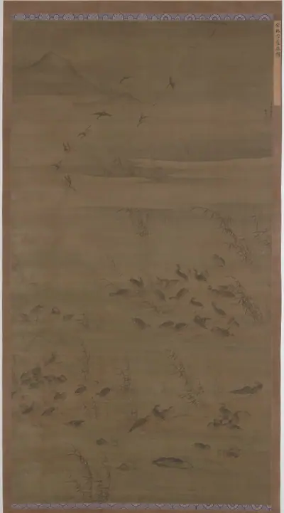 Geese Descending on Sands