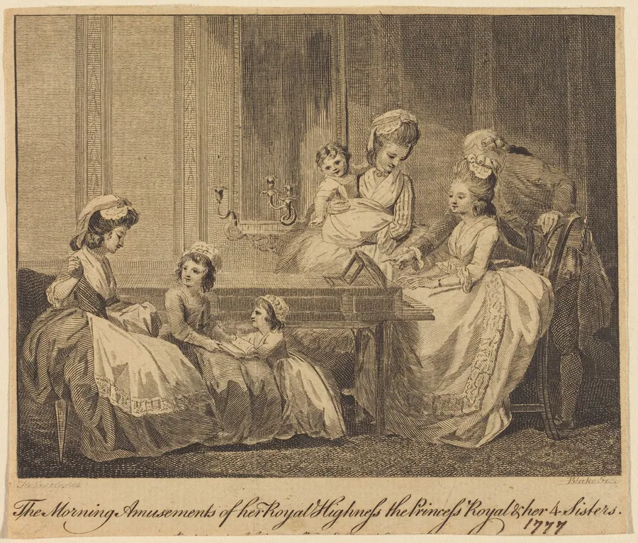 The Morning Amusements of her Royal Highness by William Blake