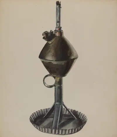 Lard or Whale Oil Lamp