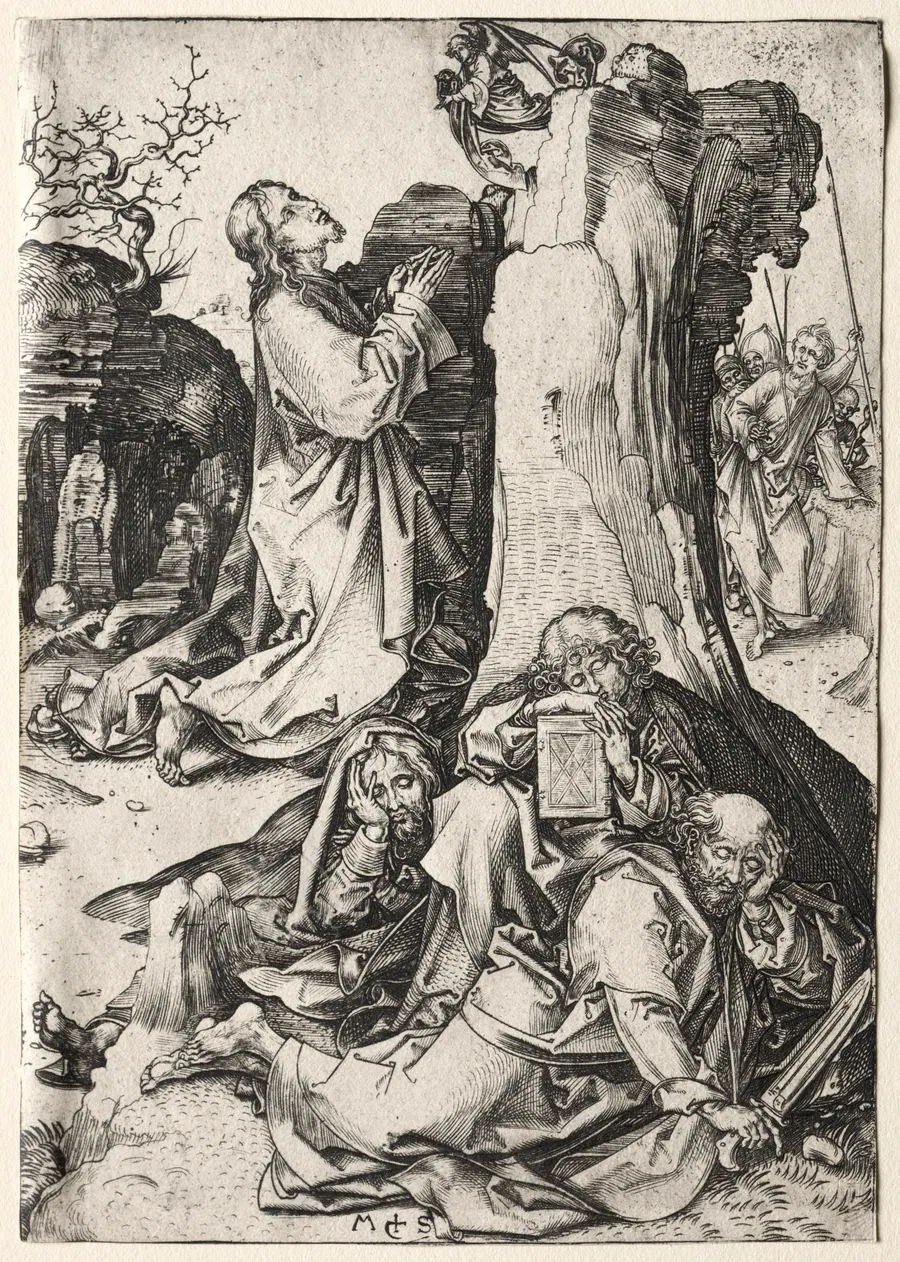 The Passion: The Agony in the Garden by Martin Schongauer