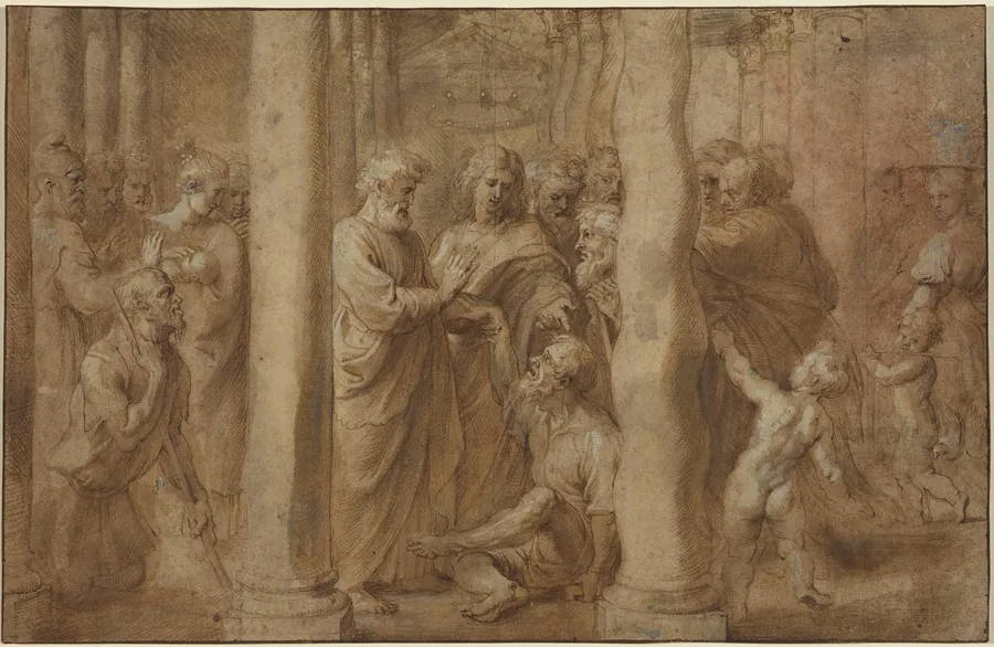 The Miracle of the Lame Man Healed by Saint Peter and Saint John by Sir Peter Paul Rubens