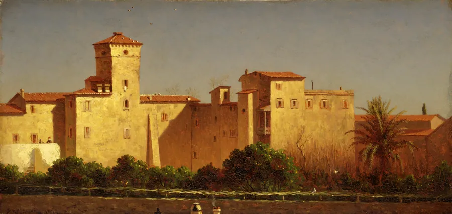 Villa Malta, Rome by Sanford Robinson Gifford, born Greenfield, NY 1823-died New York City 1880