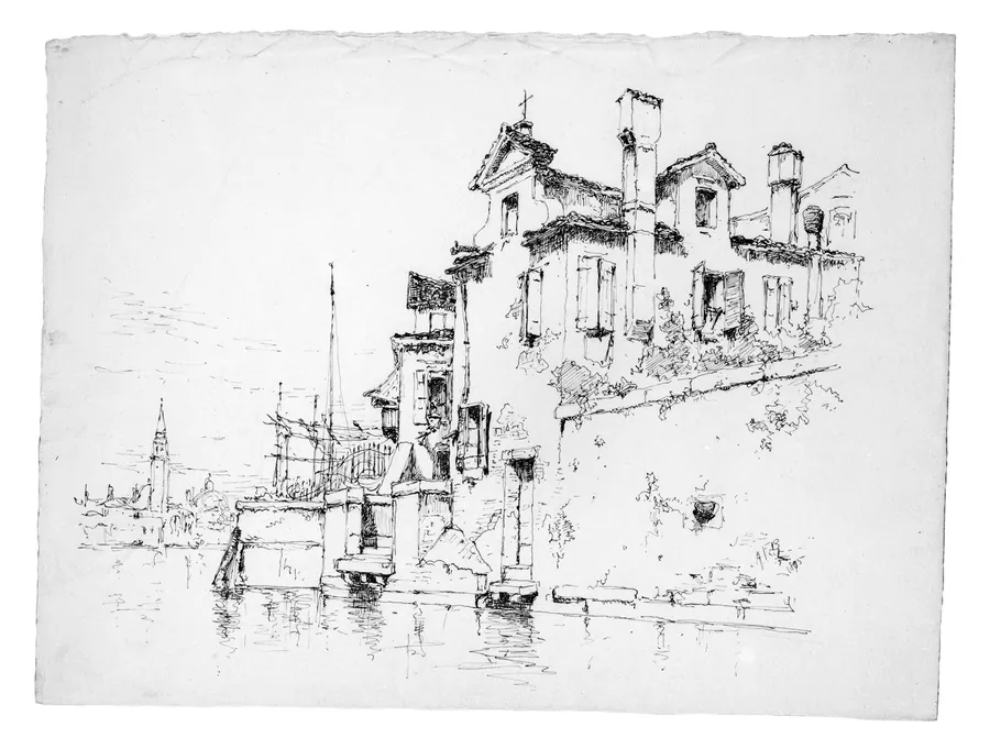 Sketch of Venice by Andrew Fisher Bunner