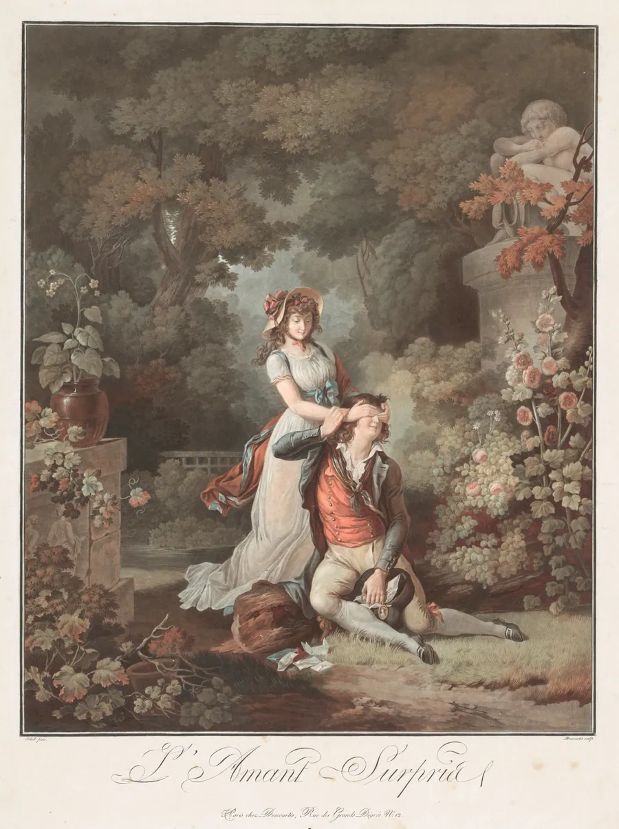 The Lover Surprised (L'Amant Surpris) by Charles-Melchior Descourtis