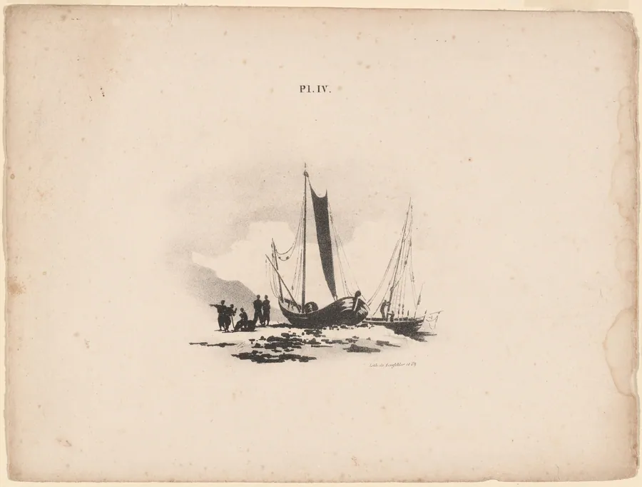 Boats on the Beach by Bernard Gaillot