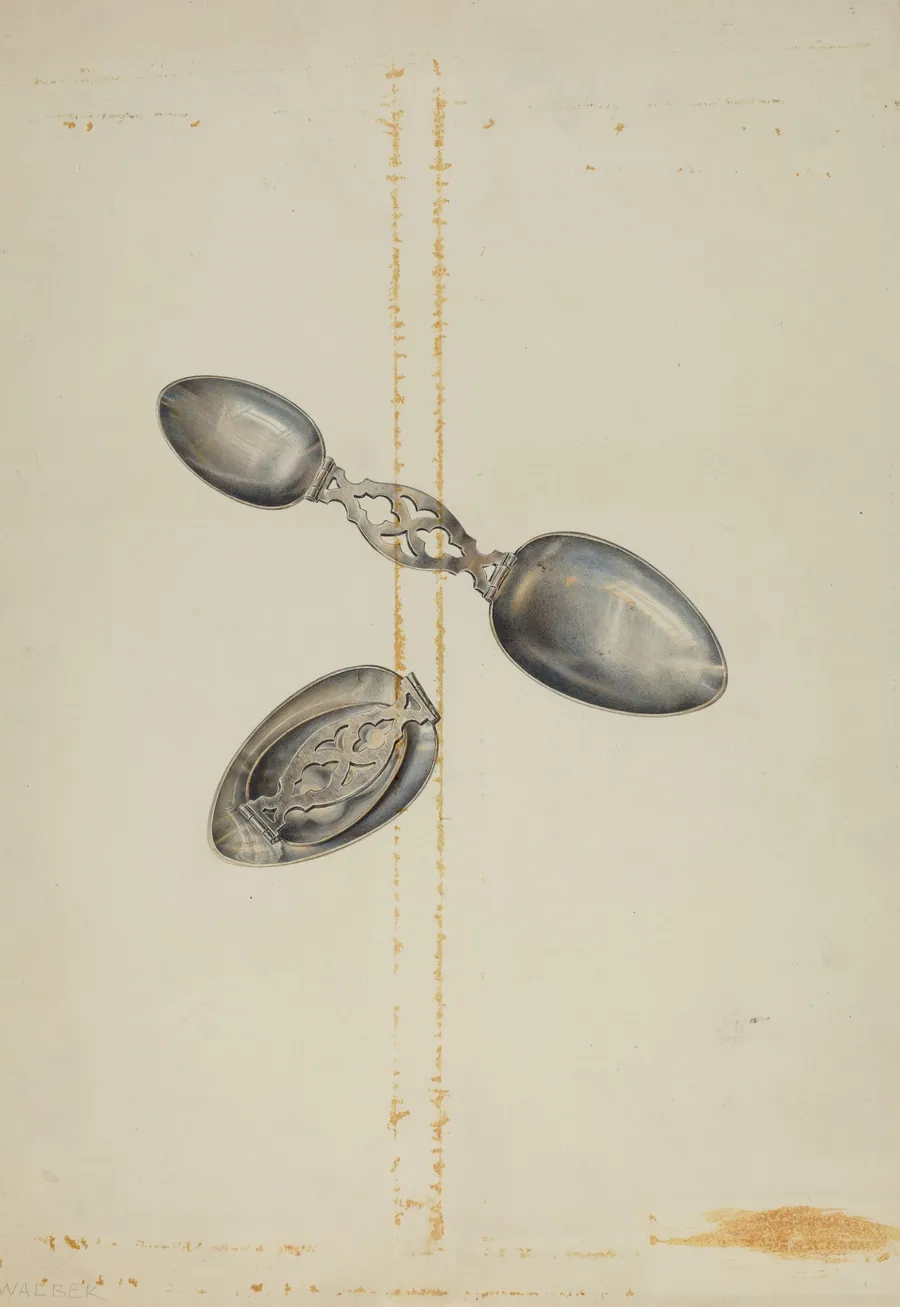 Silver Folding Spoon by Alfred Walbeck