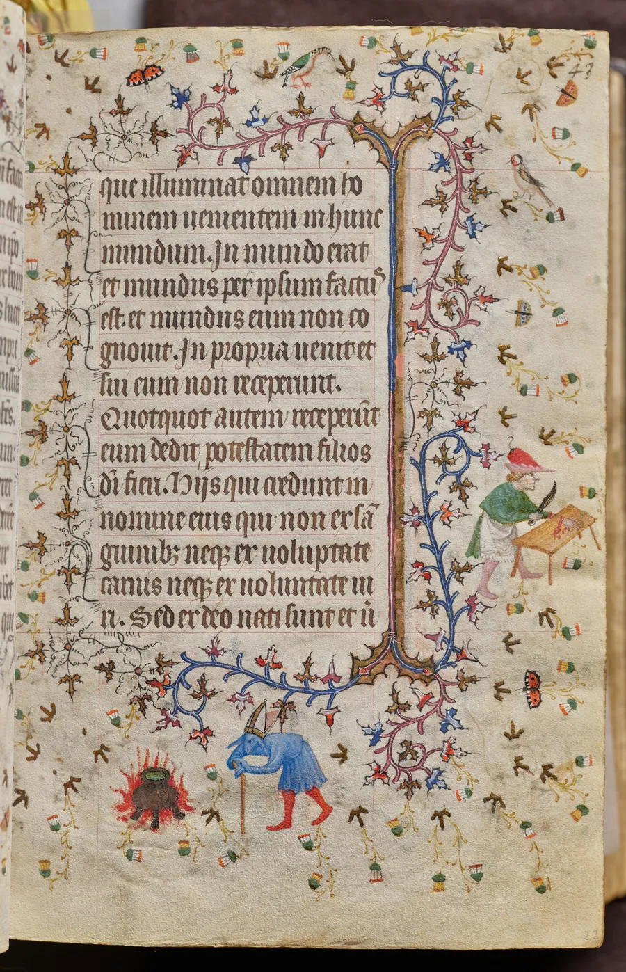Hours of Charles the Noble, King of Navarre (1361-1425): fol. 22r, by Master of the Brussels Initials and Associates