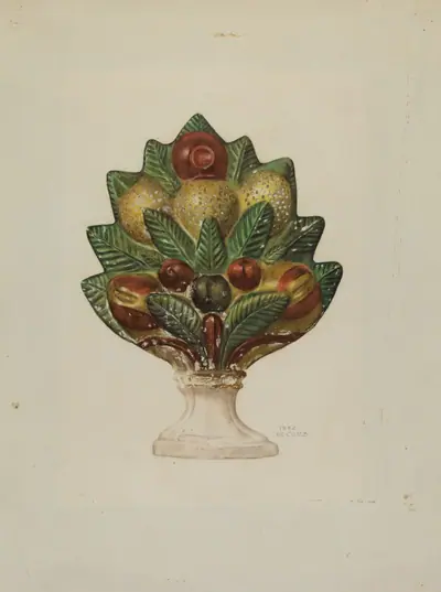 Pa. German Chalkware Mantel Ornament