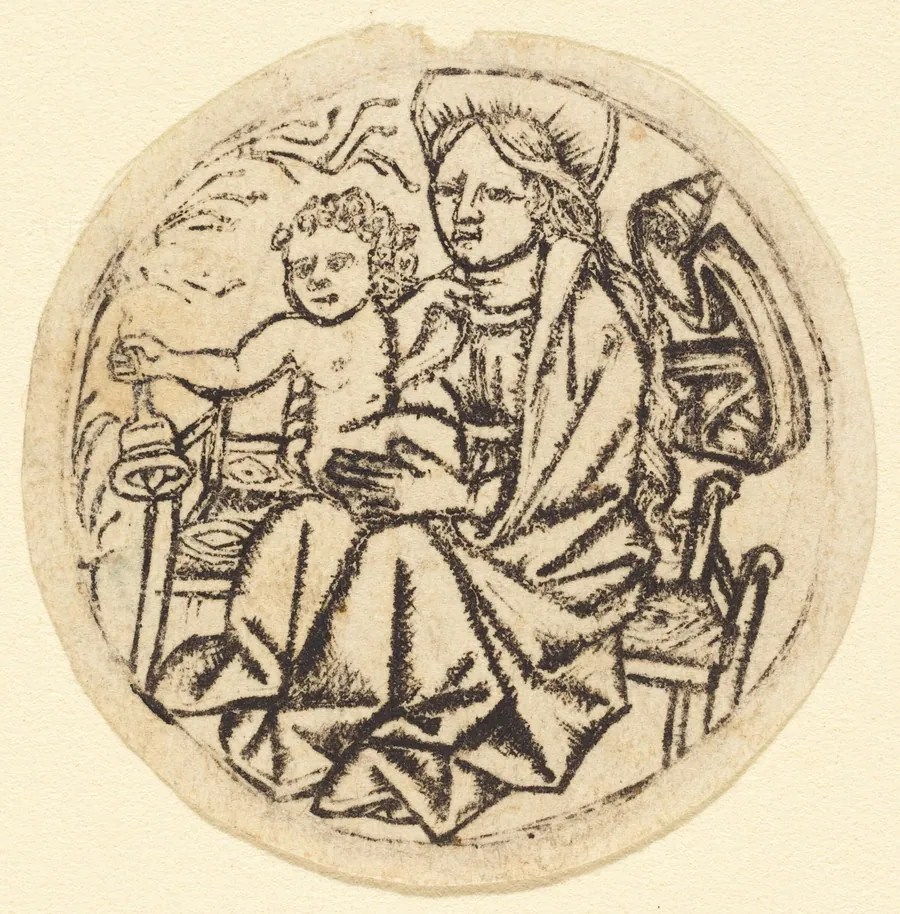 Madonna and Child with a Bell by German 15th Century