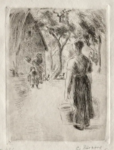 Peasant Woman Carrying Buckets