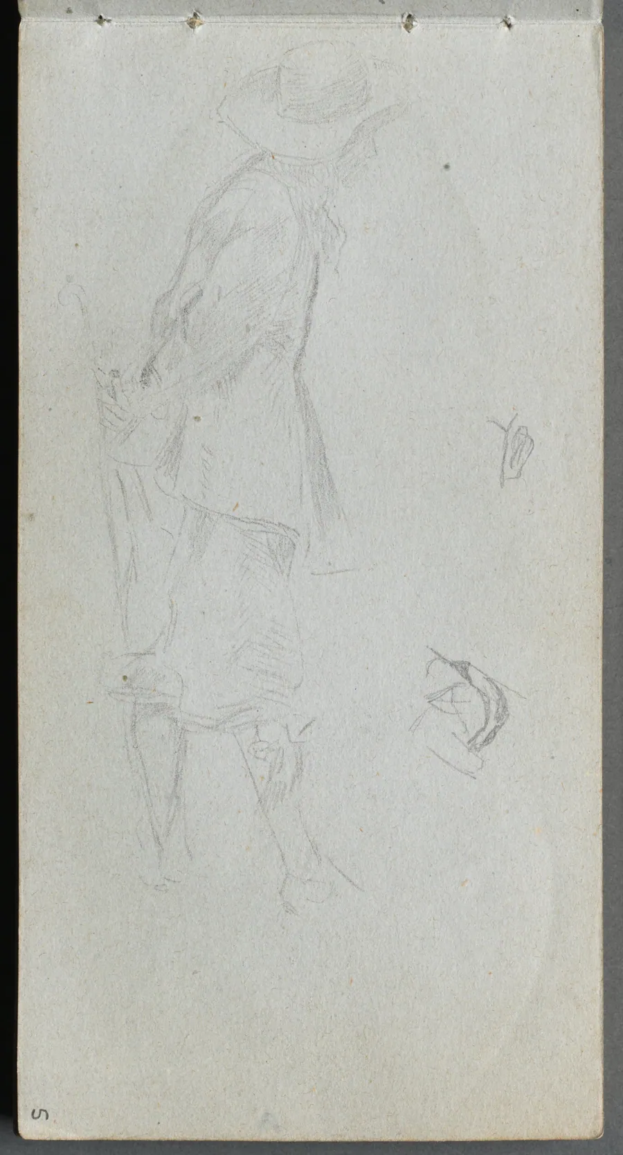 Sketchbook, page 5: Figure Study by Ernest Meissonier