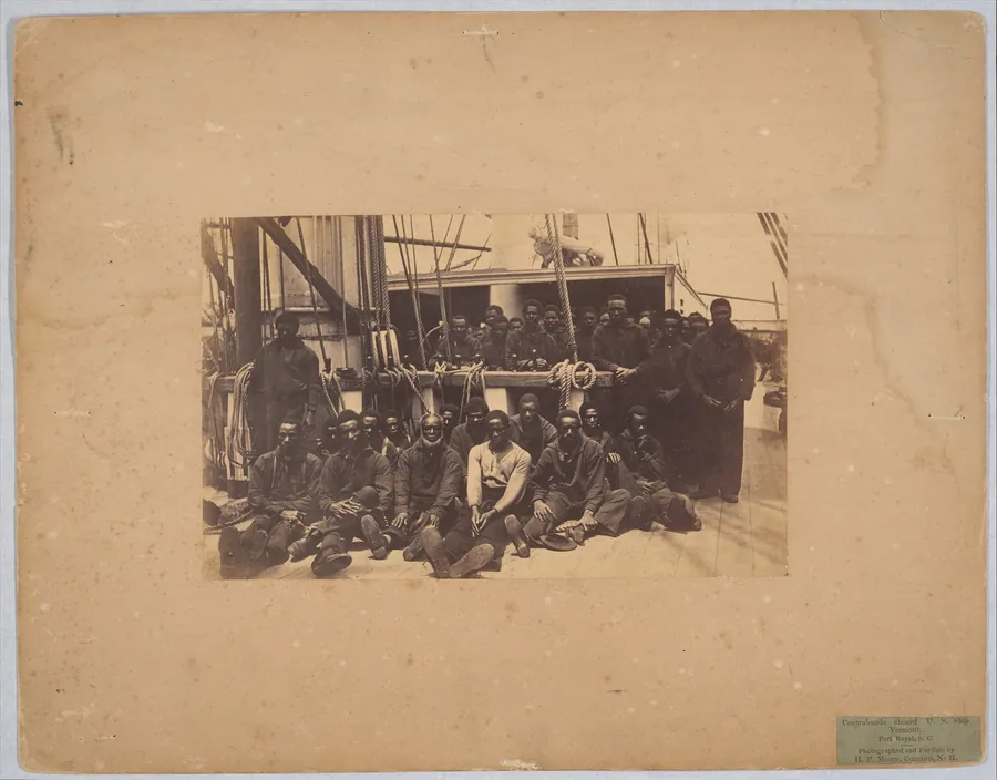 Contrabands Aboard U.S. Ship Vermont, Port Royal, South Carolina by Henry P. Moore