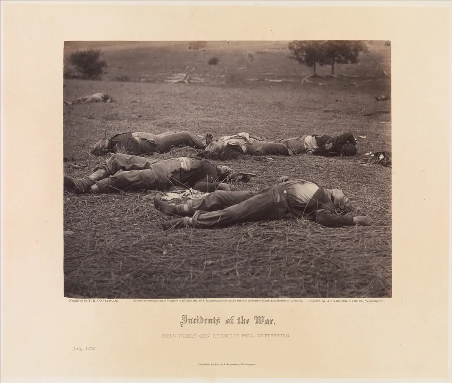Field Where General Reynolds Fell, Gettysburg by Timothy H. O'Sullivan