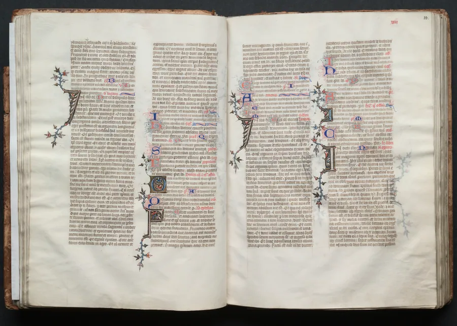 The Gotha Missal:  Fol. 32v, Text by Master of the Boqueteaux