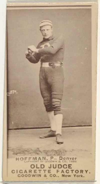 Frank J. "The Texas Wonder" Hoffman, Pitcher, Denver, from the Old Judge series (N172) for Old Judge Cigarettes