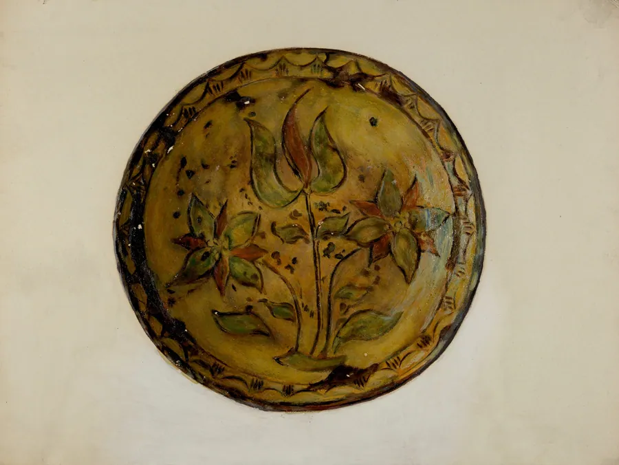 Pa. German Pie Dish by C.W. Perky