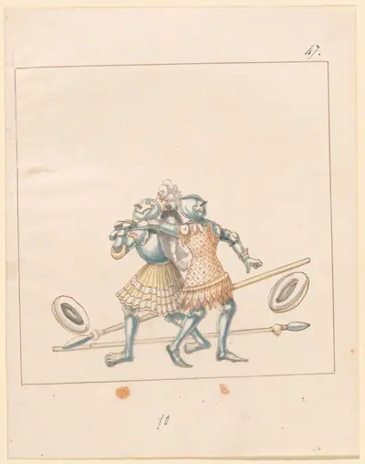 Foot Combat with Spears and Buckler Shields