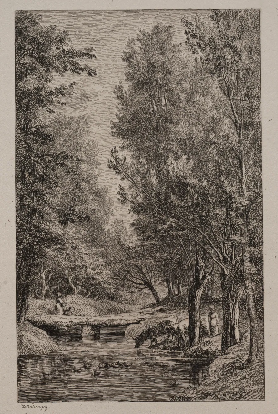 Brook in the Val Mondois by Charles François Daubigny