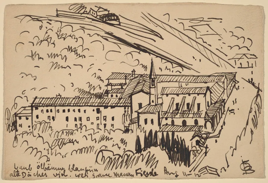 Fiesole, Cloister of S. Domenico by Oscar F. Bluemner