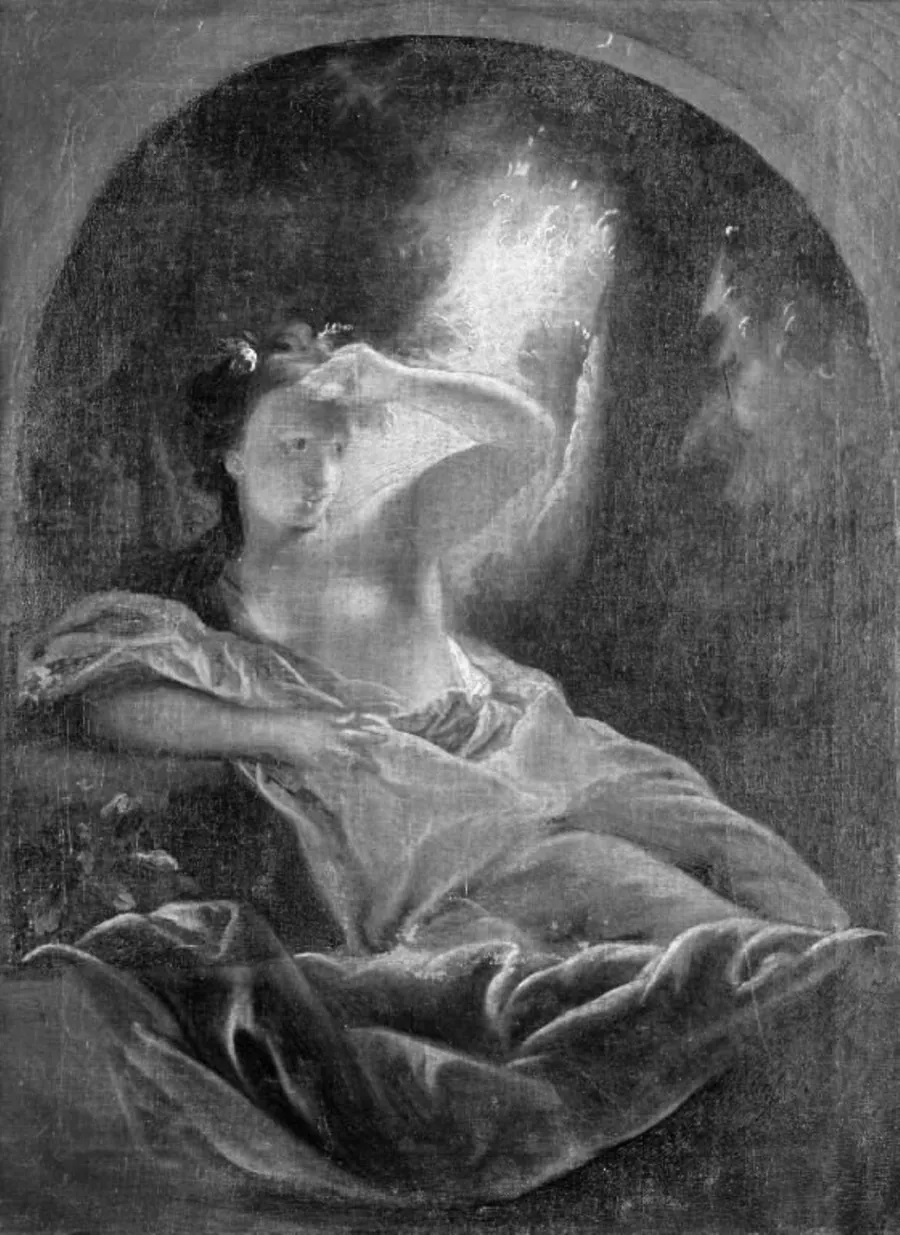 En mytologisk figur. Danaë (?) by Bénoit Le Coffre