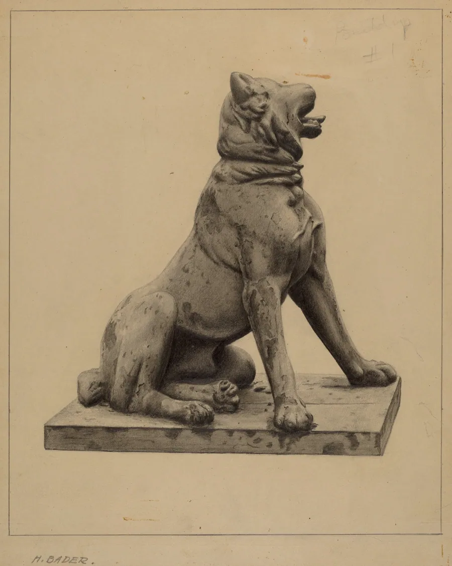 Cast Lead Dog by Herman Bader