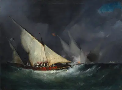 Greek Pirates Attacking a Turkish Vessel
