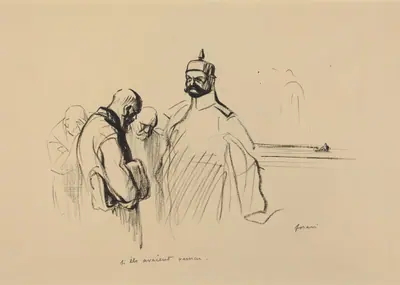 a) Si ils avaient vaincu (recto); b) Sketch of Si ils avaient vaincu (verso)