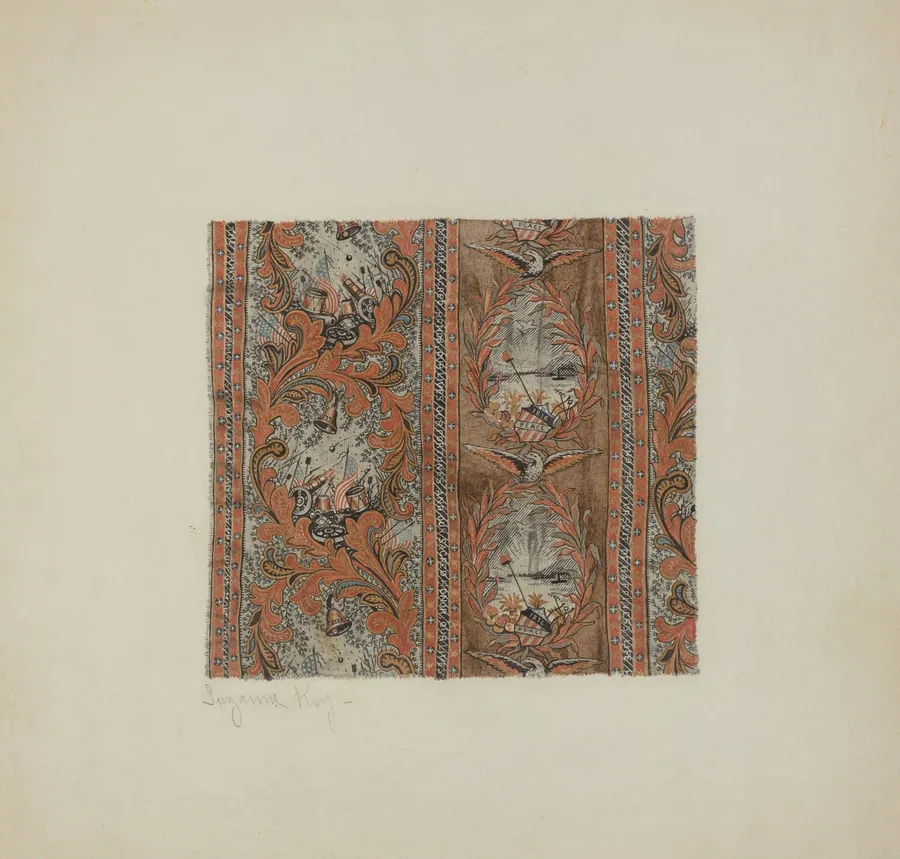 Historical Printed Textile by Suzanne Roy