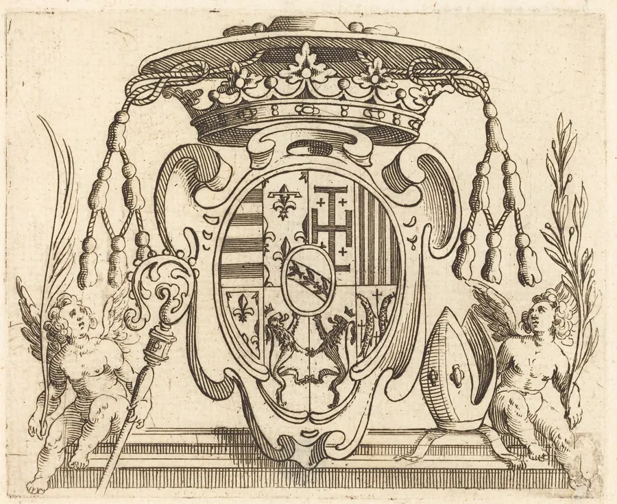 Coat of Arms of Nicolas Francis of Lorraine by Jacques Callot