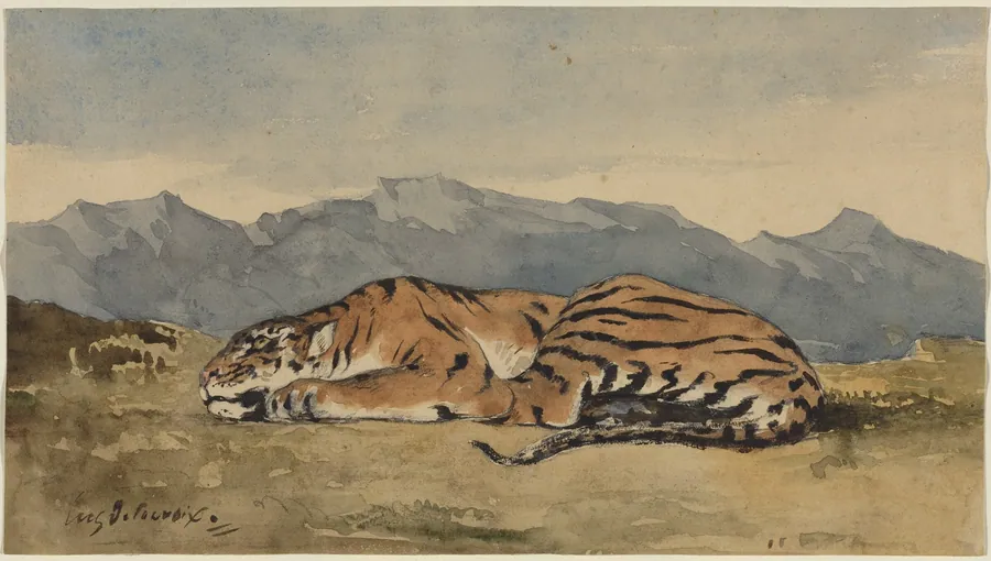 Tiger by Eugène Delacroix