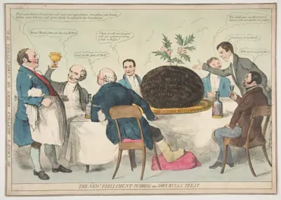 The New Parliament Pudding or John Bull's Treat