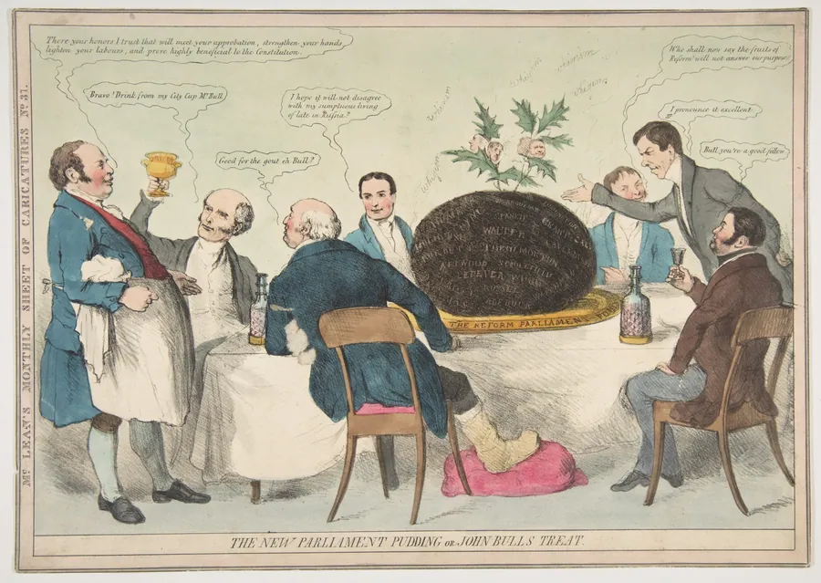 The New Parliament Pudding or John Bull's Treat by Anonymous, British, 19th century