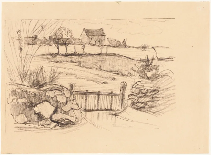 Gate to the Farmhouse, Pont-Aven by Robert Polhill Bevan