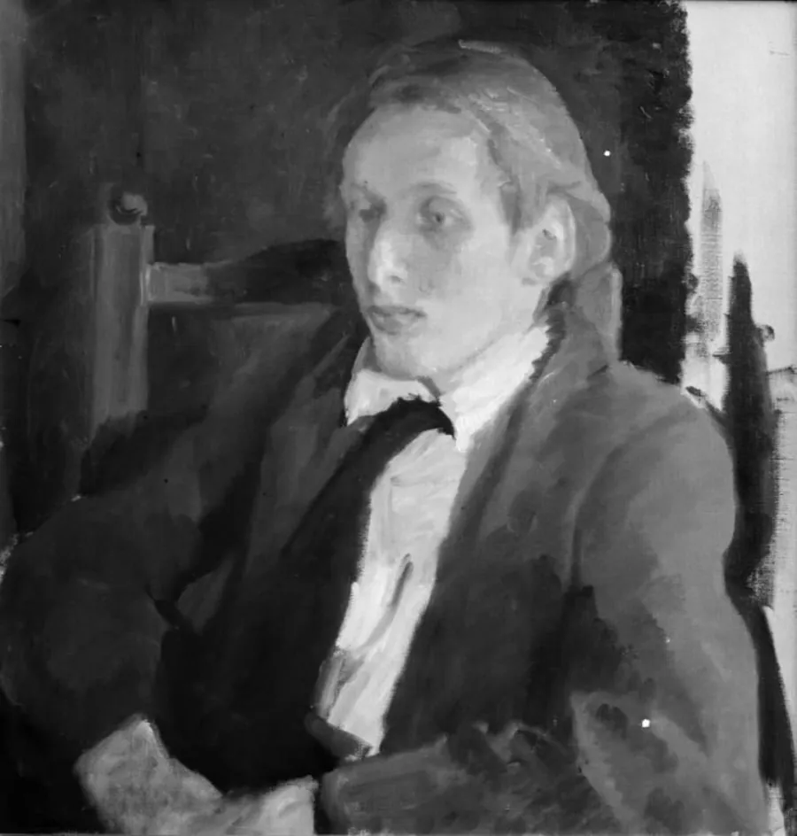 Arkitekten Hubert Paulsen, kunstnerens søn by Julius Paulsen