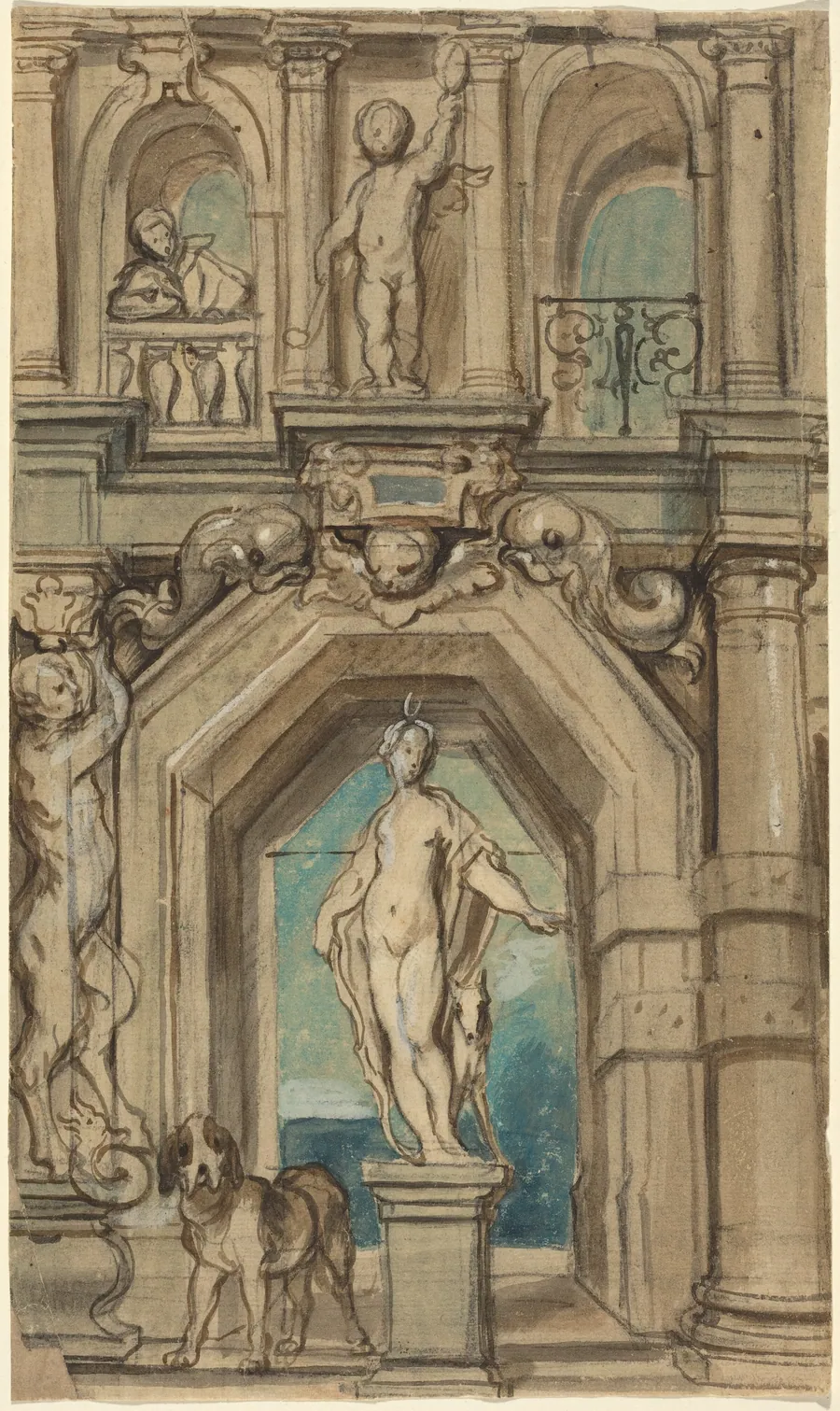 Design for a Wall Decoration [recto] by Jacob Jordaens