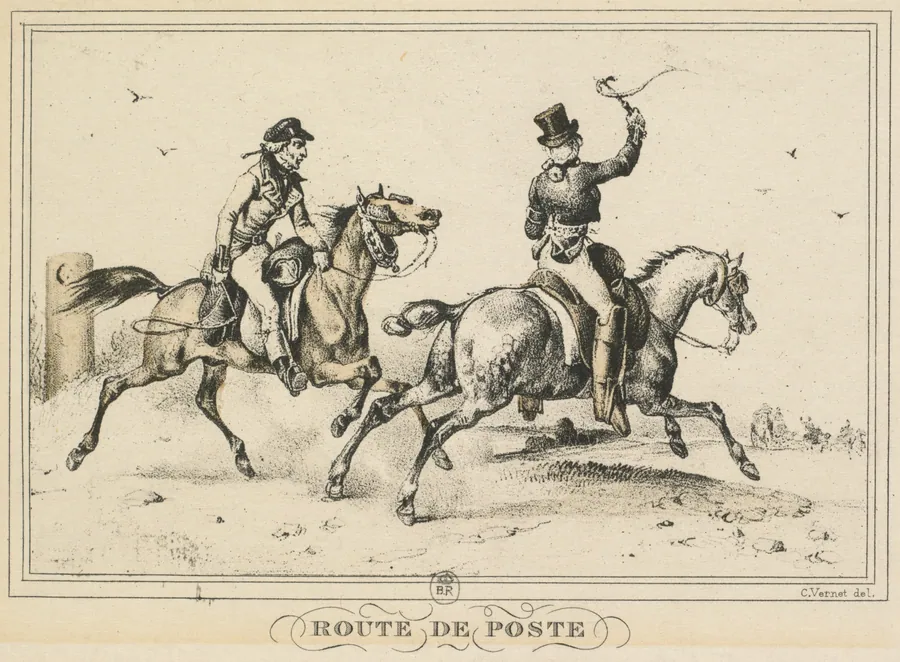 Scenes of Daily Life, Roads and Paths: Mail Route (Scènes de la vie quotidienne, Route et Chemins: Route de Poste) by Carle Vernet
