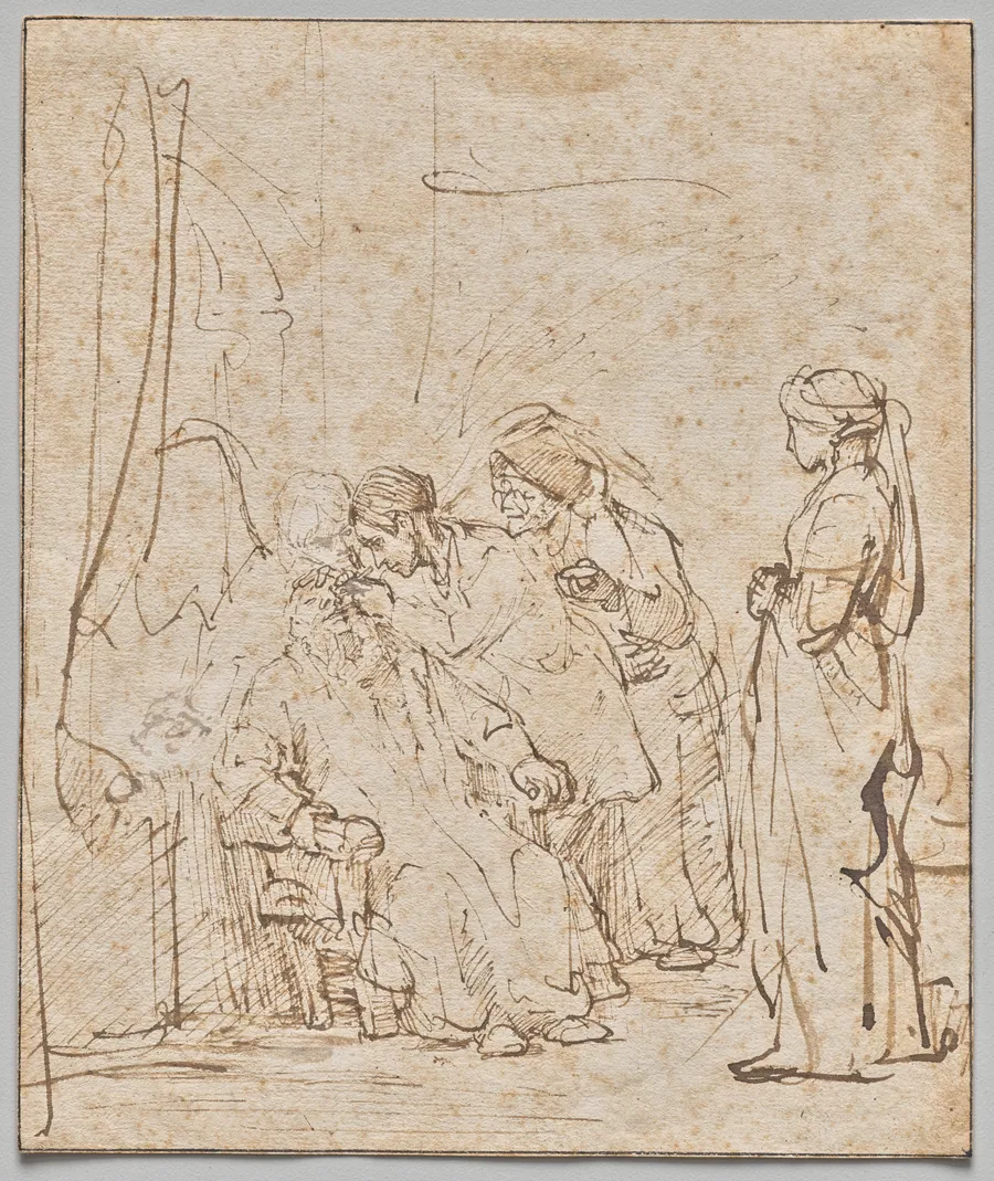 Tobias Healing His Father's Blindness by Rembrandt van Rijn