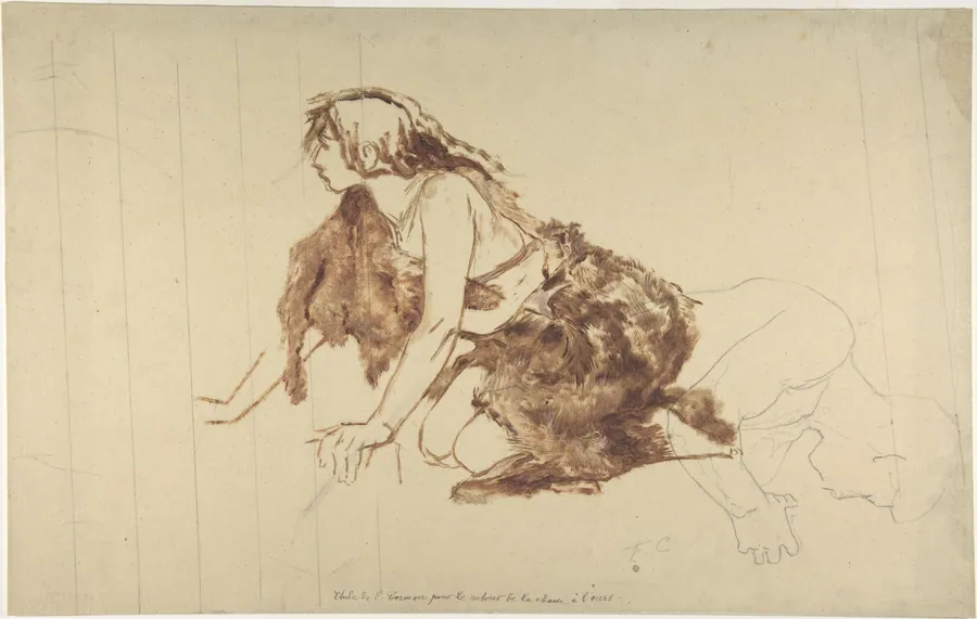 Crouching Woman by Fernand Cormon