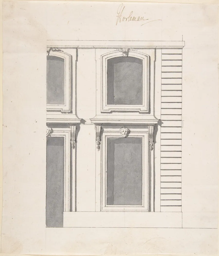 Design for a Palace Façade: detail of Windows and Doors by Carl Hårleman