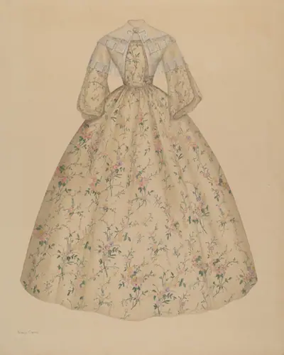 Dress with Cape Collar