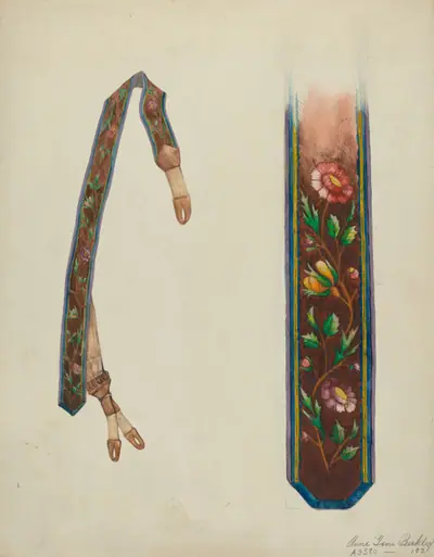 Silk Embroidered Suspenders